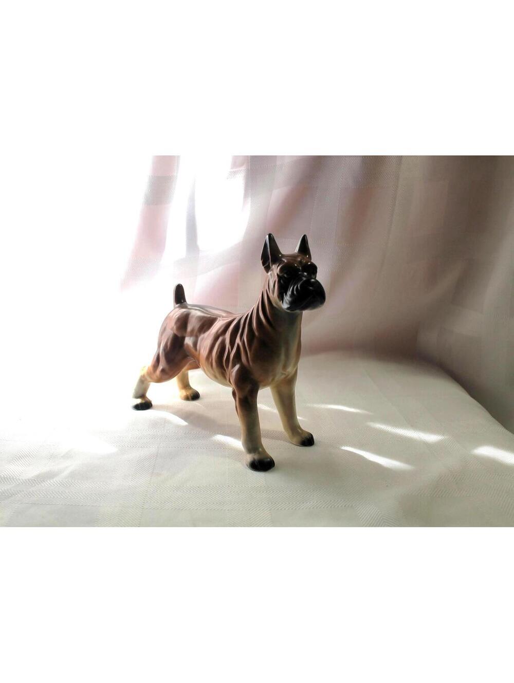Vintage Large Boxer Dog Figurine